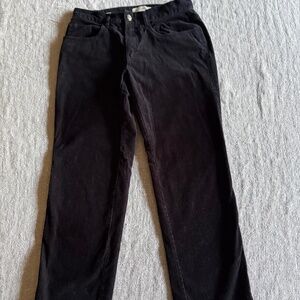 Talbot's black corduroy pants, Classic bootcut, 2P